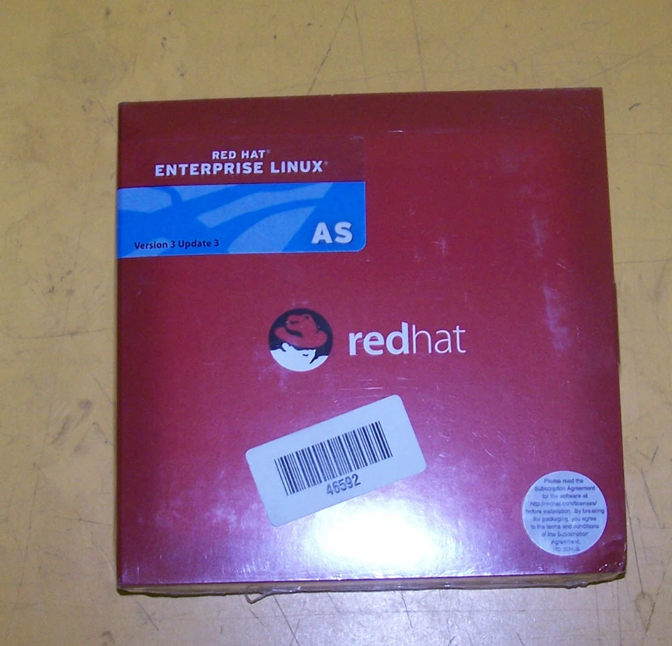 RED HAT ENT LINUX V3 U3 AS STD X86 1YR DIB 376139-B21  - Image 1 of 1