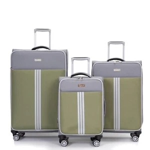 Maletas De Cabina Grises Ligeras Con 4 Ruedas Equipaje Carro Bolsa Suave - Imagen 1 de 24