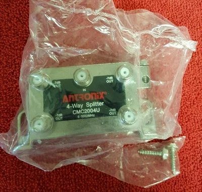 NEW 4-Way ANTRONiX HD Digital High Performance Coax Cable Splitter CMC2004U - Image 1 of 2