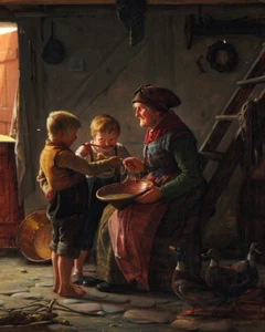 Impresión artística giclee A Meal 1859 por Carl Bloch Museum envío gratis - Imagen 1 de 3