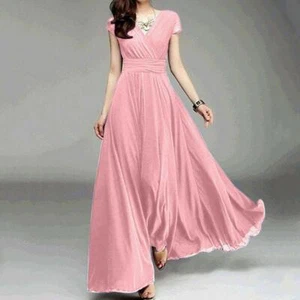 Hochzeit Brautjungfer Maxikleid Abschlussball Cocktail langes Kleid Damen Abend formell Party - Bild 1 von 5