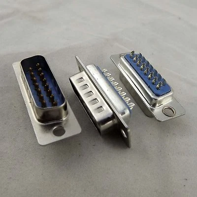 10x Plastic DB15M D-SUB DB15 2 Row 15Pin Male Plug Solder Type Adapter Connector - Image 1 of 4