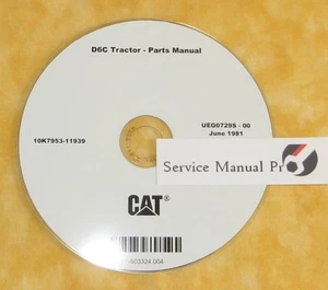 UEG0729S Caterpillar D6C Raupentyp Traktor Planierraupe Teile Handbuch Buch CD - Bild 1 von 1