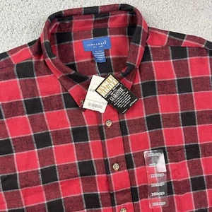 Camisa Towncraft De Colección Para Hombres XXL Roja A Cuadros Abotonada Manga Larga Informal Nueva de Lote Antiguo - Imagen 1 de 8