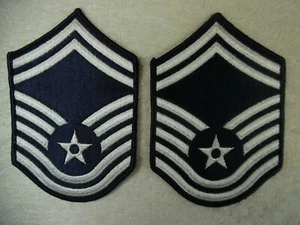 USAF Senior Master Sergeant Patch Pair 3-1/2" Wide Small MilitaryPatchA7 - Picture 1 of 3