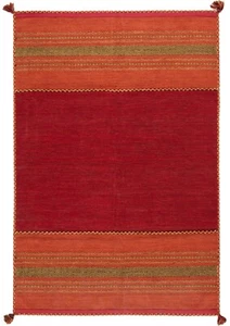 Kelim Indian 290x200 CM Handwoven Oriental, Kilim, Carpet, Rug, Orange - Picture 1 of 11