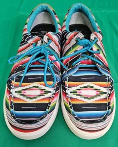 TWISTED X Hooey Loper Black/Serape Shoes Mens 7M WHYC008 Aztec Southwestern - Picture 1 of 8