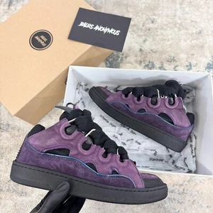 Lanvin x Batman Curb Low Top Trainers In Purple & Black RRP £990 - Picture 1 of 10