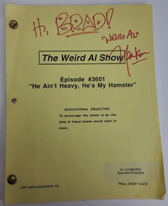 THE WEIRD AL YANKOVIC SHOW / 1997 TV Script, "He Ain't Heavy, He's My Hamster" - Picture 1 of 16