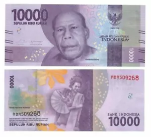 2017 Indonesia 10000 Rupiah P157b - UNC Banknote (Peruri TC 2017 at lower left) - Picture 1 of 1