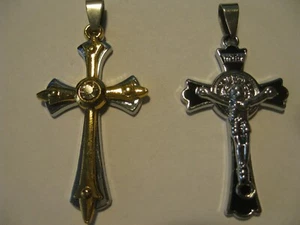 Cruz 2 a elegir 14K GP con cadena 24" / Cruz 2 a escoger 14K chapa cadena gratis - Imagen 1 de 8