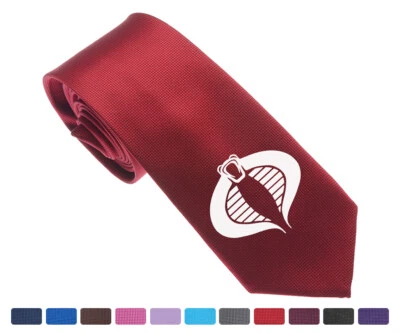 Corbata ajustada delgada tejida para novio Cobra Symbol negra para hombre 2,5" Foto 1 de 3