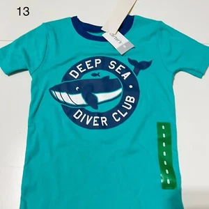 New  Carter's Boys Sz8 Tee Shirt “Deep Sea Diver Club” Aqua Green - Picture 1 of 8