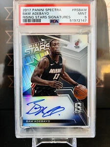 2017 Panini Spectra Bam Adebayo Silver PSA 9 AUTO RC /199 Signature Miami Heat - Picture 1 of 2