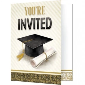 Graduation Classic Fold over Invitations – 8 Count - Picture 1 of 1