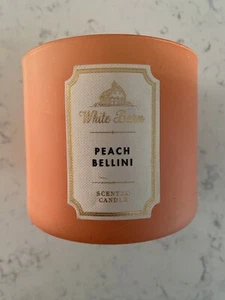 Bath And Body Works - White Barn 3 Wick Candle ~ Peach Bellini 14.5oz Fresh - Picture 1 of 3