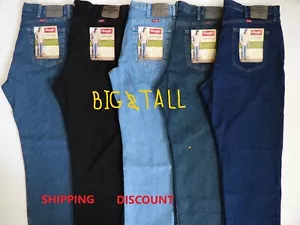 Men's Wrangler 5 Star Regular Fit Jean Premium Denim - BIG & TALL - Picture 1 of 12