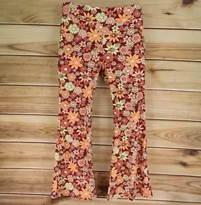 No Boundaries Flared Leggings Womens XXL Multicolor Floral Stretch Elastic Waist - Picture 1 of 6