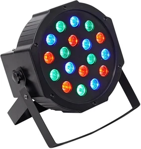 Rockville RockPAR50 18W LED RGB Par Can Wash Light with DMX, Black  - Picture 1 of 9
