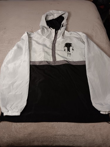 VALENTINO RARA giacca a vento Bullet For My Valentine VIP merce esclusiva bianca nera taglia XL