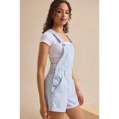 Pantalón corto Altar'd State Bobbie a rayas azul claro a rayas talla L venta al por menor $84 Foto 1 de 4