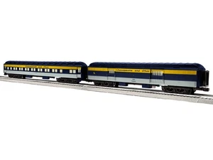 2327010 O Scale Lionel Chesapeake & Ohio 18" Passenger Car Pack A - Picture 1 of 1
