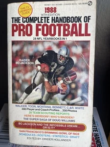 The COMPLETE HANDBOOK of PRO FOOTBALL Zander Hollander 1988 Bo Jackson Raiders - Imagen 1 de 1