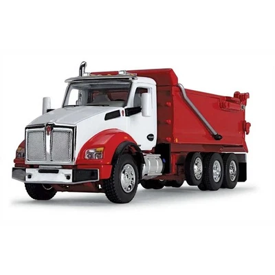 First Gear DCP 1/64 White & Viper Red Kenworth T880 Rogue Dump 60-1415 - Image 1 of 4