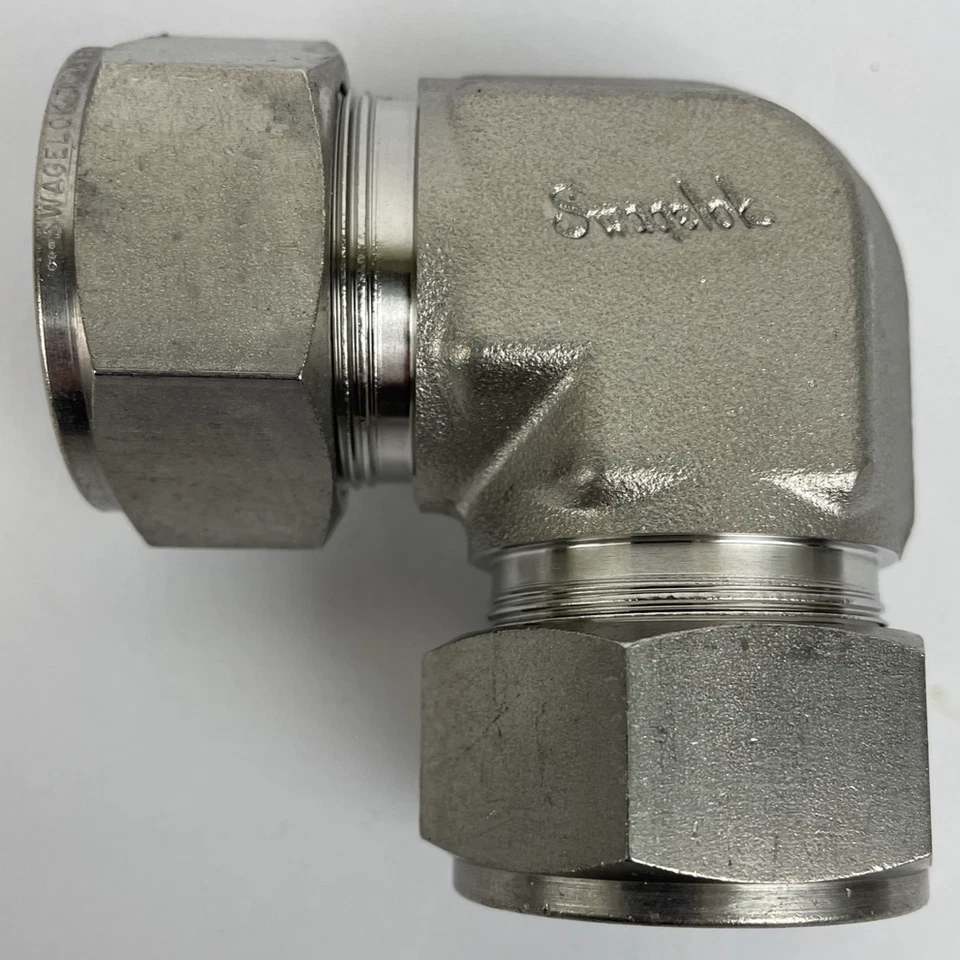 Codo de unión de acero inoxidable Swagelok SS-1610-9, 1" 316, 90 grados OEM Foto 1 de 4