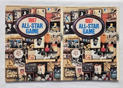 Vintage 1987 Oakland MLB All Star Baseball Game Program Lot (2) Near Mint - Image 1 of 2