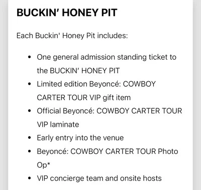 2 Standing VIP Beyonce Tickets For Houston NRG On Saturday 6/28 - Image 1 of 4