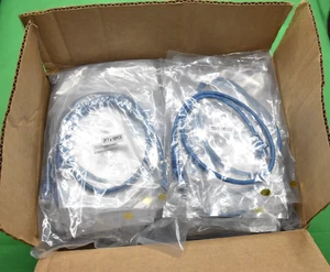 Total Qty 44 (Qty24x2'; Qty20x3') Shielded Cat5e Blue Copper Ethernet Cables - Picture 1 of 11