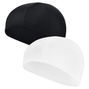 2Pcs Sottocasco Bici Moto Estivo Cotone Traspirante sotto Casco Estivo Cuffia - Foto 1 di 24