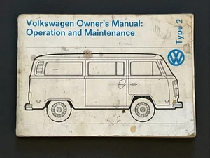 1974 VW Bus Type 2 Original Owner's Manual Operation and Maintenance Ships Free - Picture 1 of 8