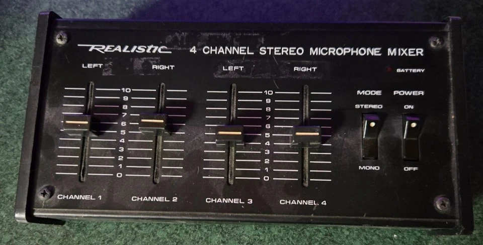 Realistic 4 channel Stereo Microphone Mixer 32-1105 - Image 1 of 1