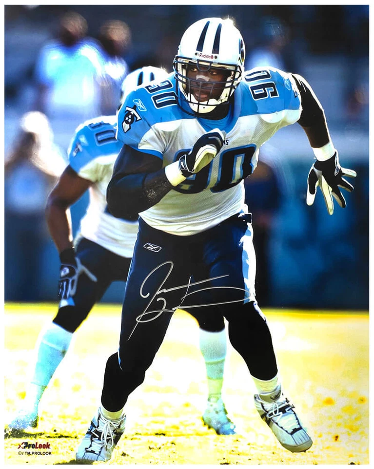 Jevon Kearse Signed Tennessee Titans White Jersey Action 16x20 Photo - (SS COA) - Image 1 of 1