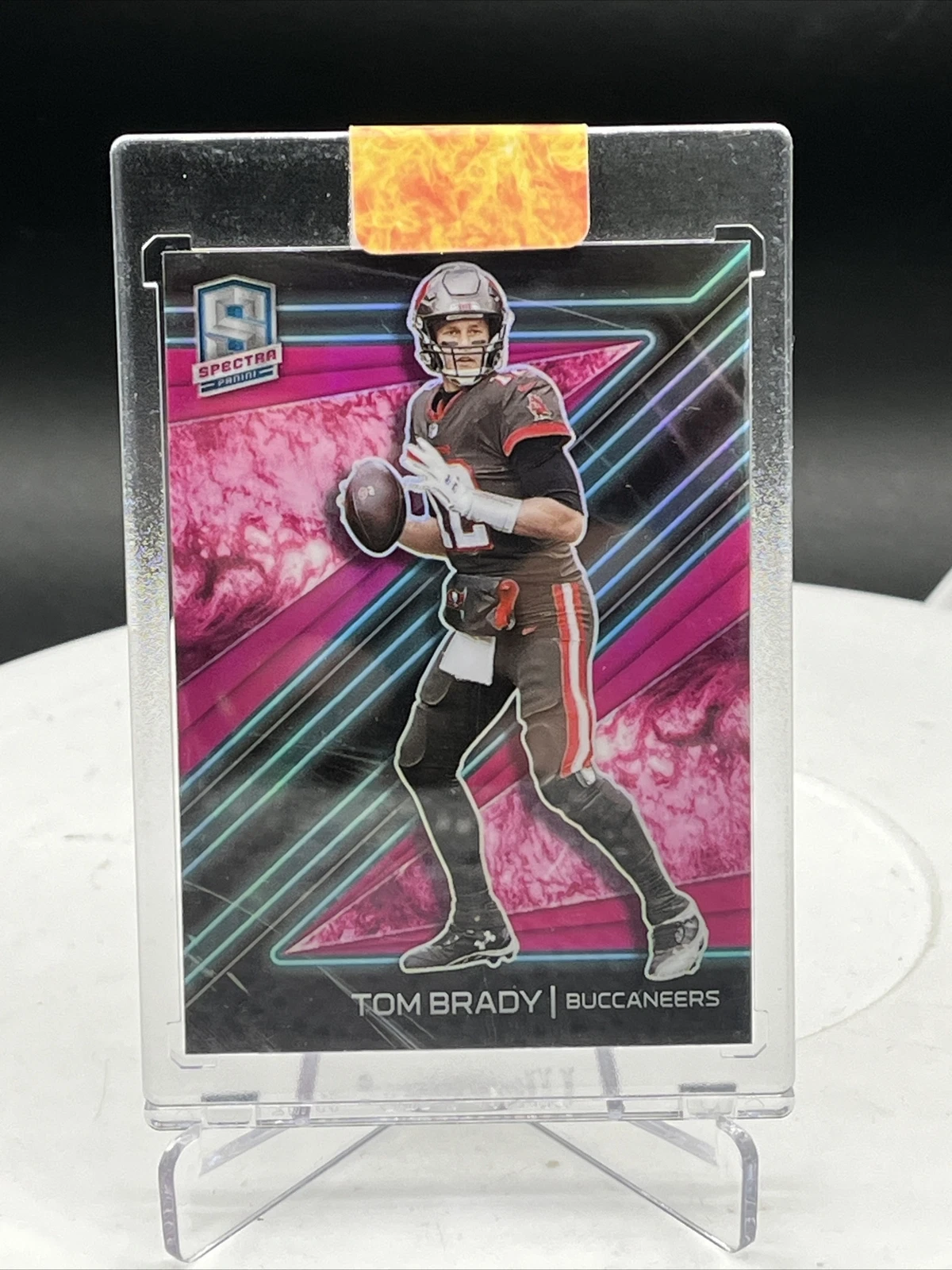 2021 Spectra Tom Brady SB YEAR Neon Nights SSP Case Hit #NN-7!