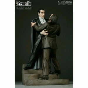 SIDESHOW DRACULA vs RENFIELD POLYSTONE DIORAMA STATUE Universal Monsters Figure - Picture 1 of 11