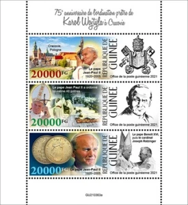Guinea - Aniversario Karol Wojtyla 2021 - Hoja de 3 sellos - GU210363a - Imagen 1 de 1