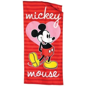Toalla de playa Disney Mickey Mouse - 100% algodón - 28 in x 58 in rojo NUEVA - Imagen 1 de 2