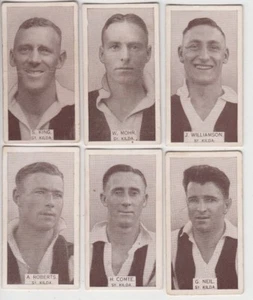Tarjetas de cigarrillo St Kilda Football Club 1933 grupo de 6 W D & H O Wills, populares - Imagen 1 de 2