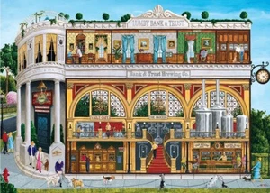 Jigsaw Puzzle Inside Out Lumby Bank and Trust Brewing Co 1000 EZ Grip pieces NEW - Picture 1 of 1