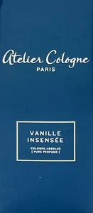 ATELIER COLOGNE VANILLE INSENSEE PURE PERFUME SPRAY UNISEX 3.3 Oz / 100 ml NEW!