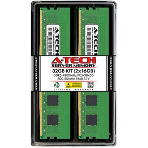 32GB 2x16GB PC5-4800 RDIMM Supermicro H13SSH H13SSW X13DDW-A X13DEI-T Memory RAM - Picture 1 of 3
