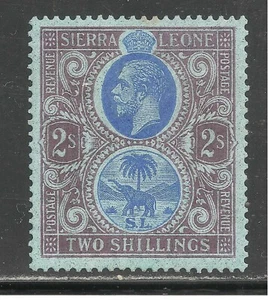 Sierra Leone #116 (A9) SG #125 ss postfrisch - 1912-24 2sh King George V & Seal Colony - Bild 1 von 2