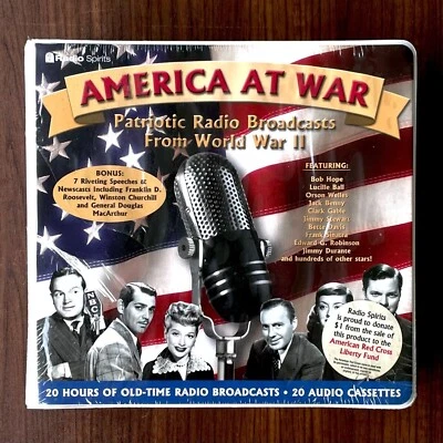 America At War Radio Broadcasts from World War II 20 Cassette Tapes New Sealed - Image 1 of 4