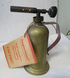 The Lenk Mfg Company 7" Tall Gasoline/Alcohol Torch Mini Blowtorch - 1950s Era - Picture 1 of 7