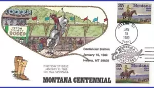 #2401 Montana Statehood , Collins Hand-painted FDC Perfect!!! - Picture 1 of 1
