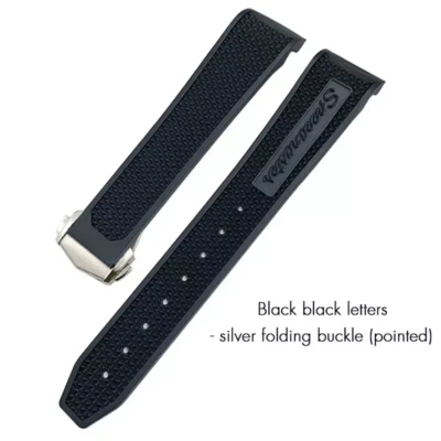 20mm 21mm Rubber Watch Band Strap For Omega Speedmaster MoonSwatch. - Image 1 of 4