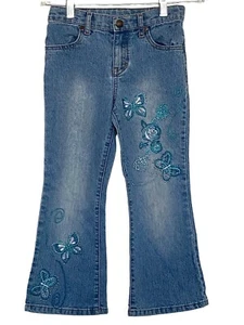 Sonoma Girls Embroidered Butterfly Bootcut Jeans  Size M - Picture 1 of 9